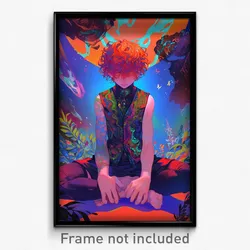 Art Poster - Boy Feeling Gloomy Wearing Grandiose Cropped Vest (Art Print)