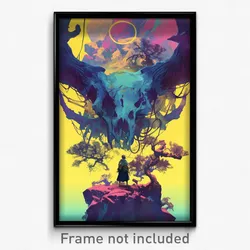 Art Poster - Unusual Highland (Psychedelic Trippy Weird 11x17 Cartoon Print)