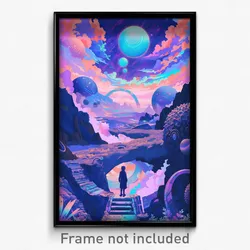Movie Art Poster - Violet Hideaway (Psychedelic Trippy Retro Cartoon Film Print)