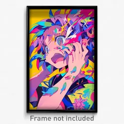 Anime Art Poster - Boy Feeling Shocked Wearing Admirable Multicolored (Print)