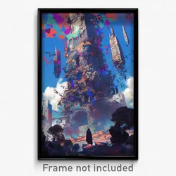 Art Poster - Tall Battlements (Psychedelic Trippy Weird 11x17 Print)