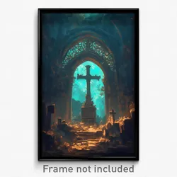 Art Poster - Cavernous Sepulchre (Psychedelic Trippy Weird 11x17 Cartoon Print)