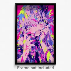 Anime Art Poster - Girl Feeling Exasperated Wearing Jagged Side Tie (Print)