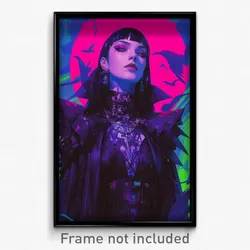 Movie Art Poster - Woman Feeling Puzzled, Exotic Vampire Costume (Film Print)