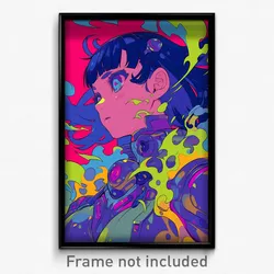 Anime Art Poster - Girl Feeling Suspicious, Oddball Shoulder Armor (Print)