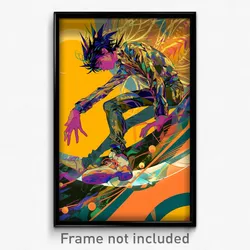 Anime Art Poster - Boy Feeling Mixed Up, Outstanding Shiny Clothes (Print)