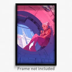 Movie Art Poster - Girl Feeling Longing, Realistic Pink Legwear (Film Print)