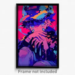 Anime Art Poster - Boy Feeling Depressed Wearing Feminine Hardhat (Print)