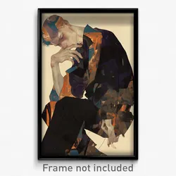 Art Poster - Man Feeling Enthusiasm Wearing Soft Clothes Pull (Art Print)