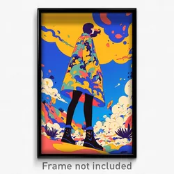 Art Poster - Quirky Square (Psychedelic Trippy Weird 11x17 Cartoon Print)