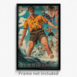 Japanese Movie Poster - Man Feeling Self Confident, Glass Brown Shorts (Print)