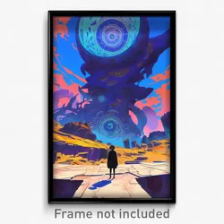 Movie Art Poster - Wiry Atoll (Psychedelic Trippy Retro Cartoon Film Print)