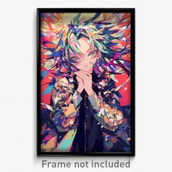 Anime Art Poster - Boy Feeling Alarm, Well Off Alternative Clothes (Print)