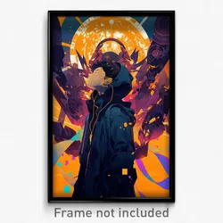 Movie Art Poster - Boy Feeling Alarm, Carefree Hooded Jacket (Retro Film Print)