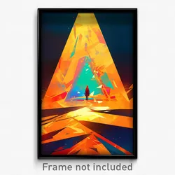 Art Poster - Triangular Beacon (Psychedelic Trippy Weird 11x17 Print)