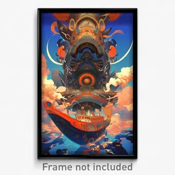 Art Poster - Calm Cruise (Psychedelic Trippy Weird 11x17 Cartoon Print)