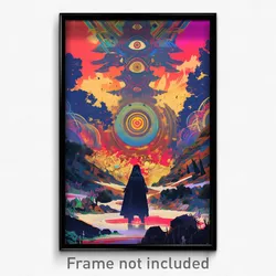 Movie Art Poster - Murky Table (Psychedelic Trippy Retro Cartoon Film Print)