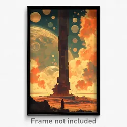 Movie Art Poster - Brown Lighthouse (Psychedelic Retro Weird Film Print)