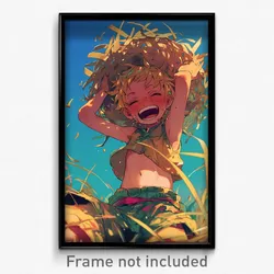 Anime Art Poster - Boy Feeling Ecstatic Wearing Jagged Frilled Hairband (Print)