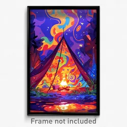 Art Poster - Smooth Tent (Psychedelic Trippy Weird 11x17 Cartoon Print)