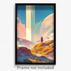 Movie Art Poster - Simple Outland (Psychedelic Trippy Retro Cartoon Film Print)