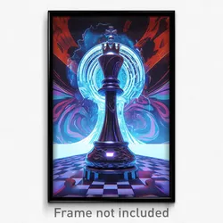 Movie Art Poster - Webbed Chess Piece (Psychedelic Retro Weird Film Print)