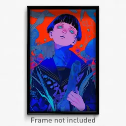 Art Poster - Boy Feeling Obstinate, Admirable Blue Sailor Collar (Art Print)