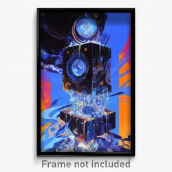 Movie Art Poster - Vibrating Ice Machine (Psychedelic Retro Weird Film Print)