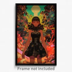 Movie Art Poster - Girl Feeling Bored Wearing Thrifty Corset (Retro Film Print)