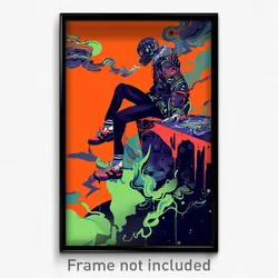 Movie Art Poster - Black Sushi (Psychedelic Trippy Retro Cartoon Film Print)