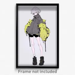 Anime Art Poster - Boy Feeling Anticipation Wearing Adventurous Edgy (Print)
