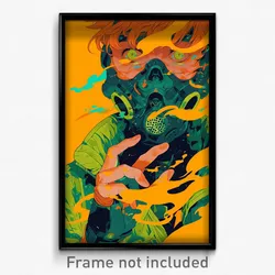 Movie Art Poster - Man Feeling Indignant, Outgoing Green Scarf (Film Print)