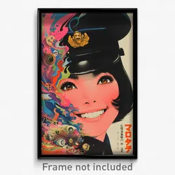 Japanese Movie Poster - Girl Feeling Grinning, Spectacular Peaked Cap (Print)