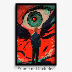 Movie Art Poster - Boy Feeling Disappointment, Animated Black Wings (Film Print)