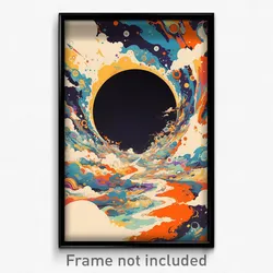 Movie Art Poster - Large Hole (Psychedelic Trippy Retro Cartoon Film Print)
