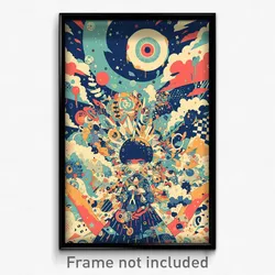 Movie Art Poster - White Circus (Psychedelic Trippy Retro Cartoon Film Print)