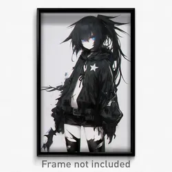 Anime Art Poster - Girl Feeling Cowardly Wearing Tattered Bike Shorts (Print)