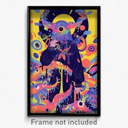 Art Poster - Fantastic Middle School (Psychedelic Trippy Weird Cartoon Print)