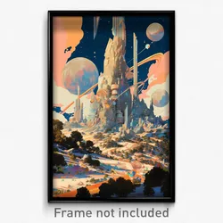 Movie Art Poster - Round Summit (Psychedelic Trippy Retro Cartoon Film Print)