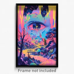 Art Poster - Subtle Crossroad (Psychedelic Trippy Weird 11x17 Cartoon Print)