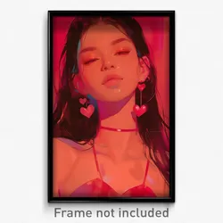 Anime Art Poster - Girl Feeling Empathy Wearing Zealous Heart Earrings (Print)