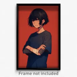 Art Poster - Man Feeling Annoyed Wearing Webbed Torn Sleeves (Art Print)