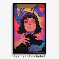 Movie Art Poster - Girl Feeling Indifference, Ragged Torn Sleeves (Film Print)