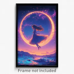 Movie Art Poster - Girl Feeling Persevering, Violet Moon Ornament (Film Print)