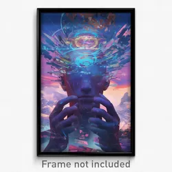 Movie Art Poster - Glitch Art University (Psychedelic Retro Weird Film Print)