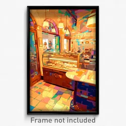 Art Poster - Flashy Bakery (Psychedelic Trippy Weird 11x17 Print)