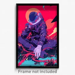 Movie Art Poster - Boy Feeling Self Loathing, Purple Multicolored Bodysuit