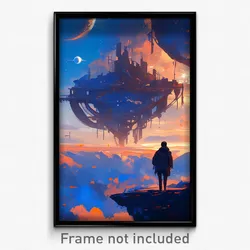 Art Poster - A Floating City Above The Clouds