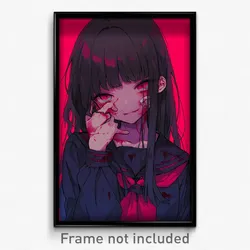 Anime Art Poster - Girl Feeling Self Pity, Tattered Costume Switch (Print)