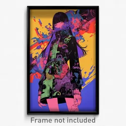 Anime Art Poster - Woman Feeling Powerless, Radiant Puffy Short Sleeve (Print)